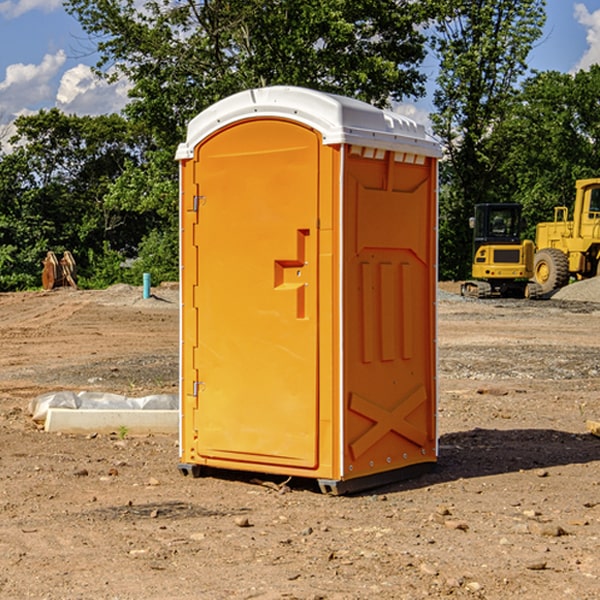 how often are the portable toilets cleaned and serviced during a rental period in Woodbine KS